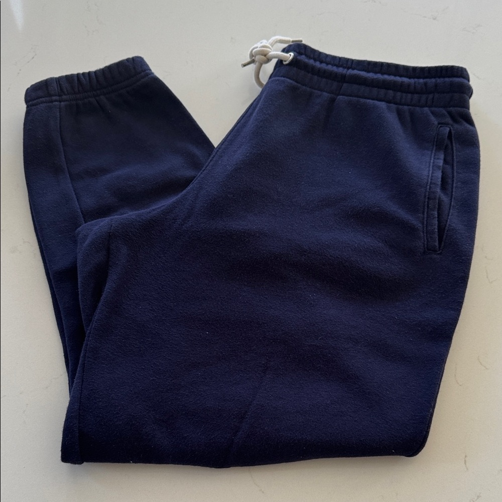 GAP Women's Dark Blue Joggers with White Drawstring Size: M ✨